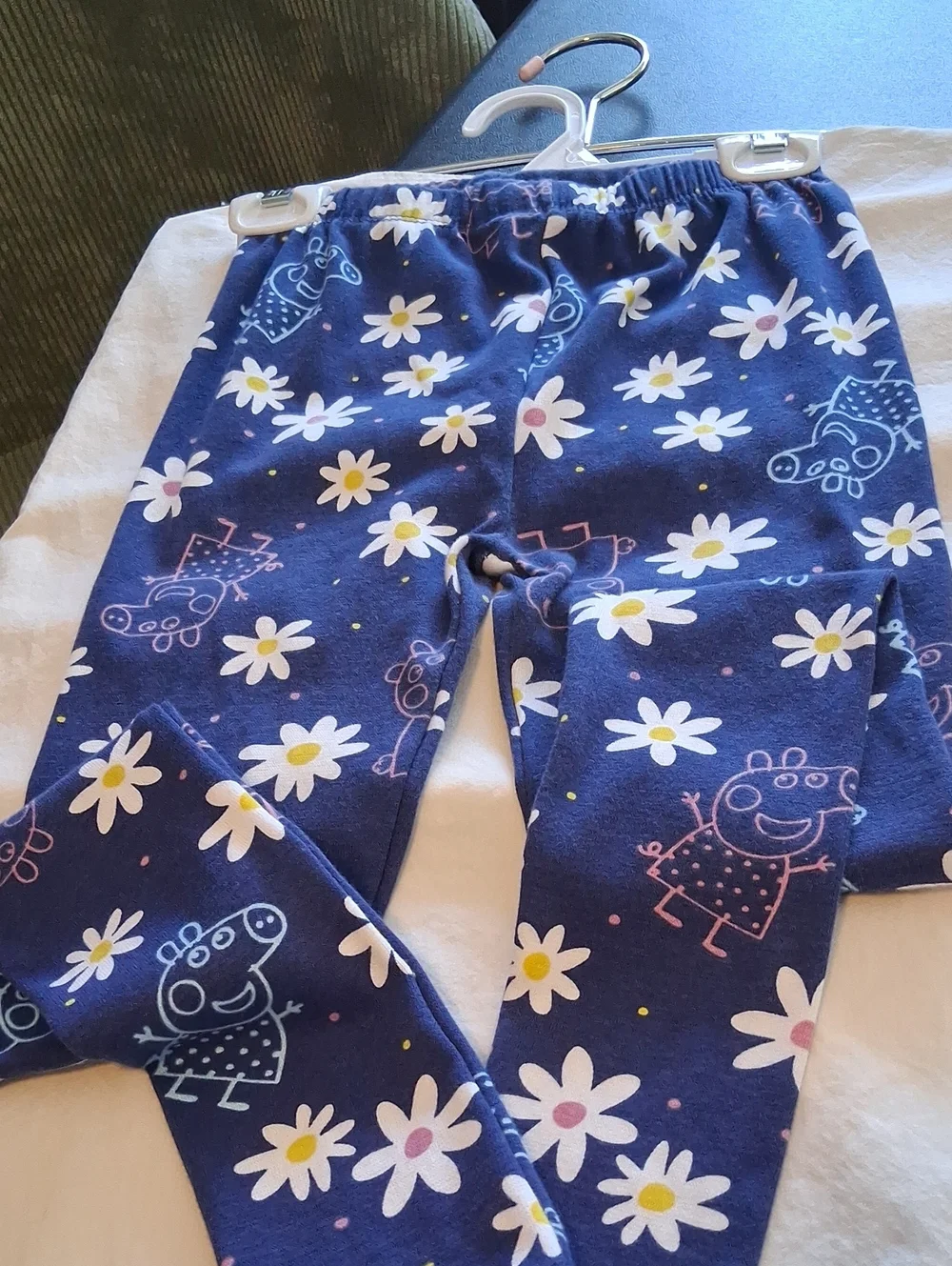 Peppa Pig Navy Blue Daisy Print Kids Pajama/lounging Pants Only